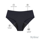 MYALMA Braga Menstrual Sin Costuras Negra Talla XS