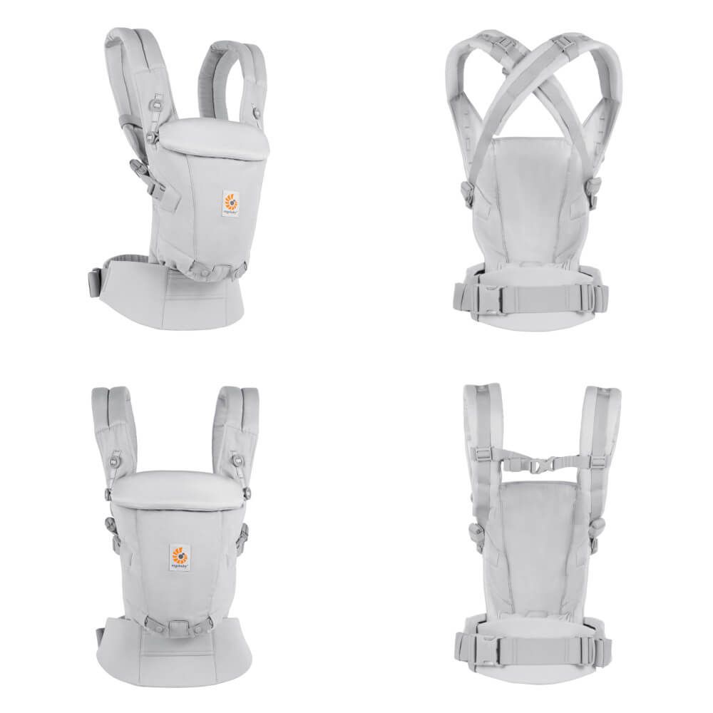 Mochila Portabebé Adapt Soft Touch Cotton - Gris perla
