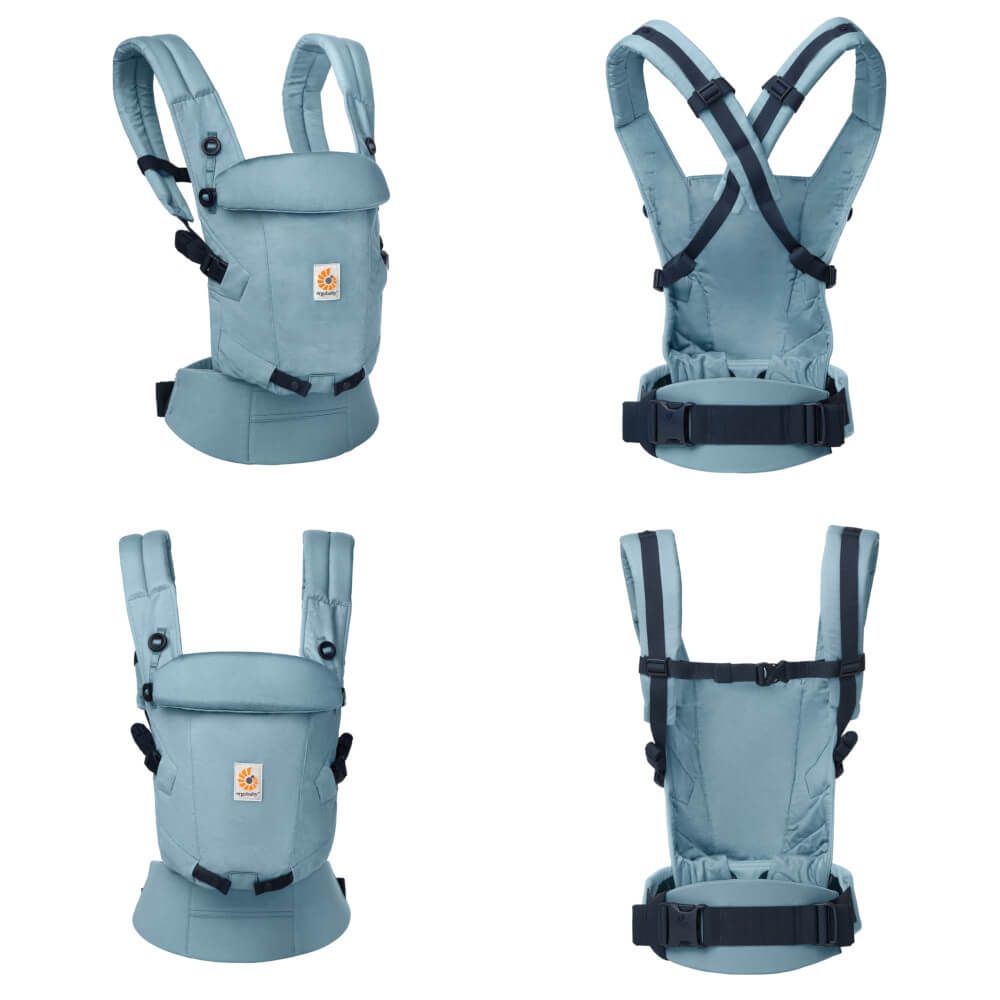 Mochila Portabebé Adapt Soft Touch Cotton - Azul pizarra