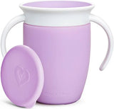 Taza antigoteo Miracle 360º con asas y tapa 200 mL - Lila