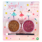 Juego de purpurina para el cabello.
