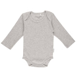 Body Manga Larga Gris Jaspeado Talla 62/68