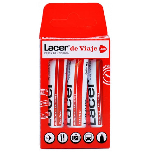 LACER Anticaries Pasta dentífrica 3 tubos x 5 mL - Iparfarma-durango